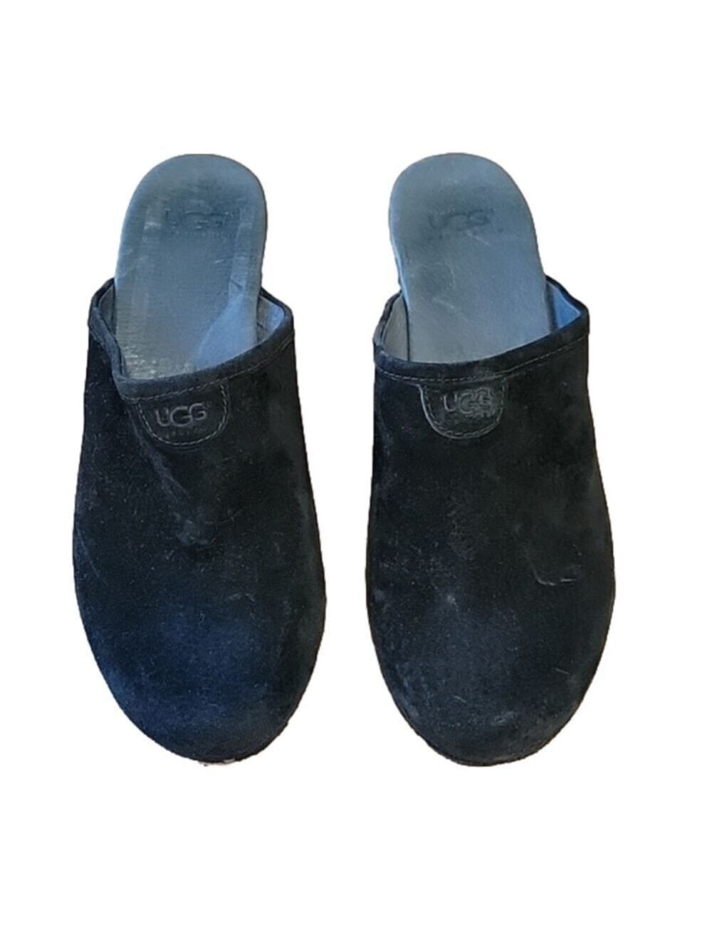 UGG Australia 'Abbie' Black Suede Clogs Size 9 EUC